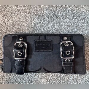Coach Black Buckle Wallet